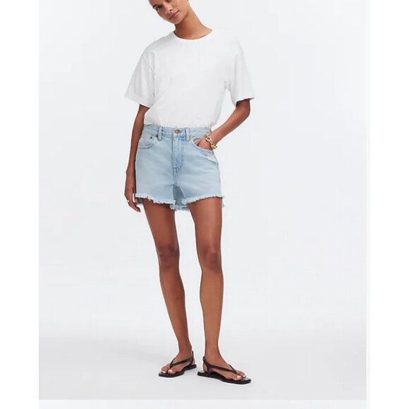 Madewell $78 Relaxed Mid-Length Denim Shorts in Wengler Wash Size 25 NO714 - Picture 1 of 6